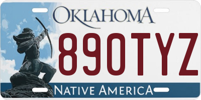 OK license plate 890TYZ