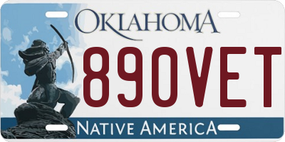 OK license plate 890VET