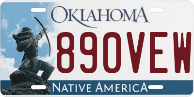 OK license plate 890VEW