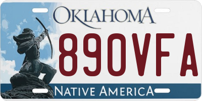 OK license plate 890VFA