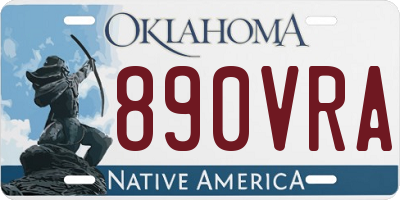 OK license plate 890VRA