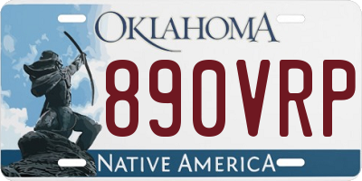 OK license plate 890VRP