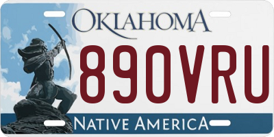 OK license plate 890VRU