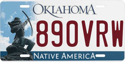 OK license plate 890VRW