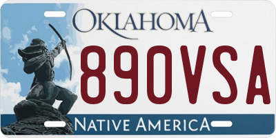 OK license plate 890VSA