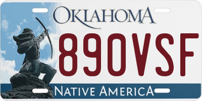 OK license plate 890VSF