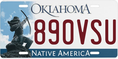 OK license plate 890VSU