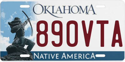 OK license plate 890VTA