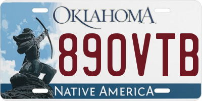 OK license plate 890VTB