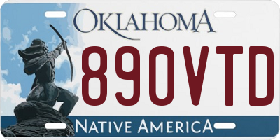 OK license plate 890VTD
