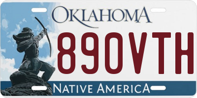 OK license plate 890VTH