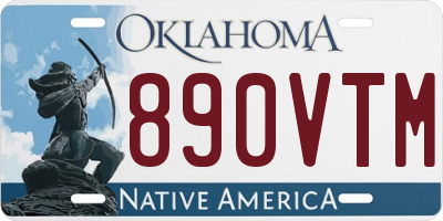 OK license plate 890VTM