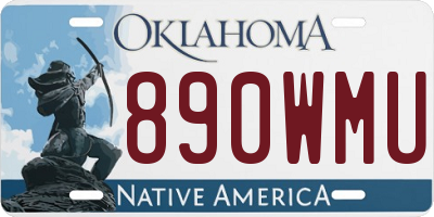 OK license plate 890WMU