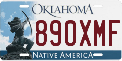 OK license plate 890XMF