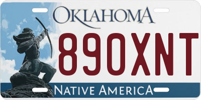 OK license plate 890XNT