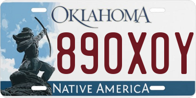 OK license plate 890XOY