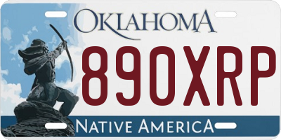 OK license plate 890XRP