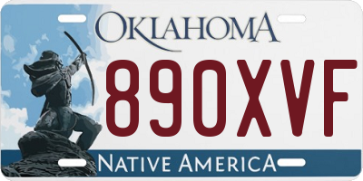OK license plate 890XVF