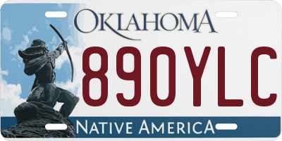 OK license plate 890YLC