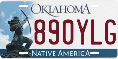 OK license plate 890YLG