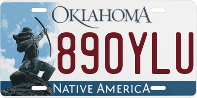 OK license plate 890YLU