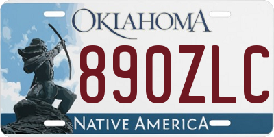 OK license plate 890ZLC