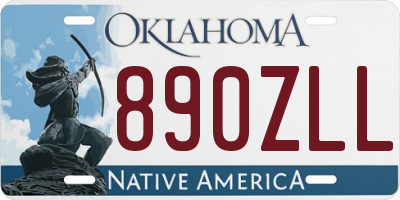OK license plate 890ZLL