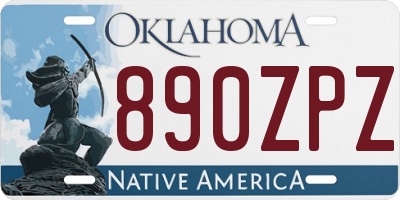 OK license plate 890ZPZ