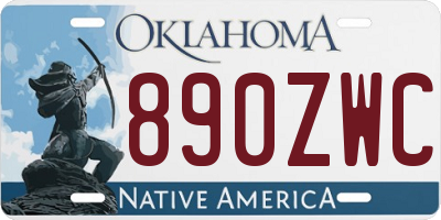 OK license plate 890ZWC