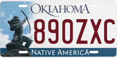 OK license plate 890ZXC