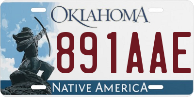 OK license plate 891AAE