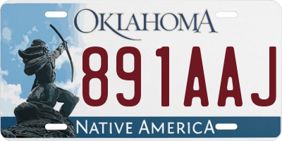 OK license plate 891AAJ