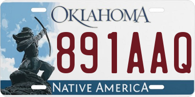 OK license plate 891AAQ
