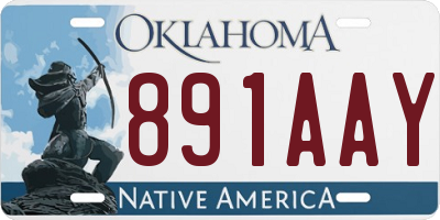 OK license plate 891AAY
