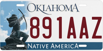 OK license plate 891AAZ