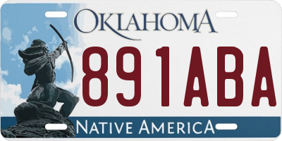 OK license plate 891ABA
