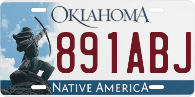 OK license plate 891ABJ