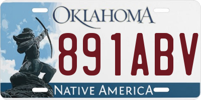 OK license plate 891ABV