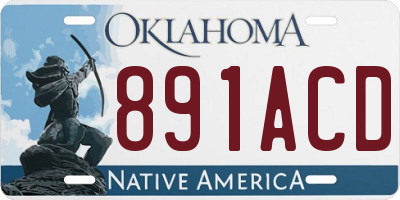 OK license plate 891ACD