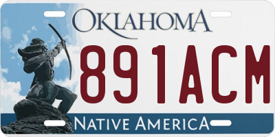 OK license plate 891ACM