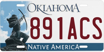 OK license plate 891ACS