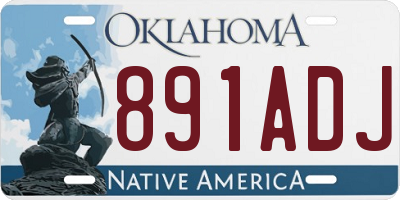 OK license plate 891ADJ