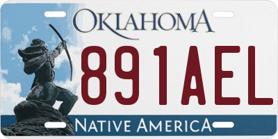 OK license plate 891AEL