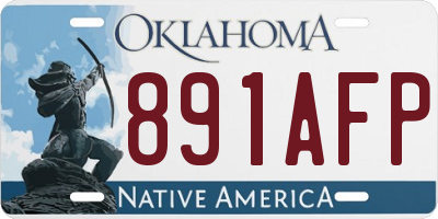 OK license plate 891AFP