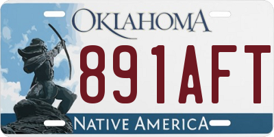 OK license plate 891AFT