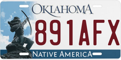 OK license plate 891AFX