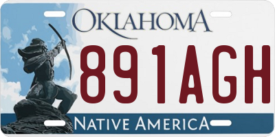 OK license plate 891AGH
