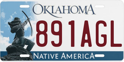 OK license plate 891AGL