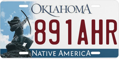 OK license plate 891AHR