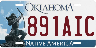 OK license plate 891AIC